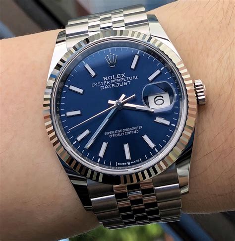 rolex blue dial datejust 36|rolex datejust 36 oystersteel.